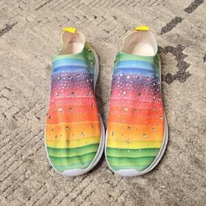 Rainbow embellished Slip on shoes size 39